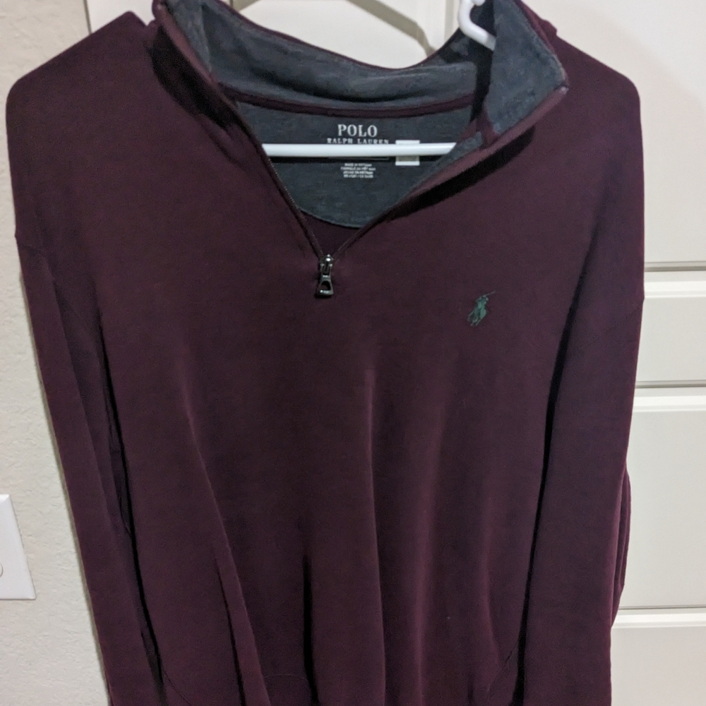 Polo Ralph Lauren Quarter Zip burgundy size medium
